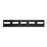 Eurofase Olson 5-LIGHT Led Bathbar, Black/frosted 28022-025. Fixed Price $396.00.