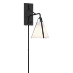 Crystorama Fulton Light Task Sconce, Black/white FUL-901-BK. Fixed Price $298.00.