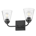 Golden Lighting Ormond Bath, Black/clear Glass 2120-BA2BLK-CONE-CLR. Fixed Price $44.99.
