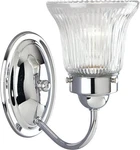 Progress Lighting 1-LIGHT Clear Prismatic Glass Traditional Bath P3287-15 Indoor. Fixed Price $34.75.