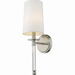 Z-lite 808-1S-BN Mila Light 5.5 Inch Brushed Nickel Wall Sconce. Fixed Price $95.00.