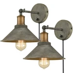 Jeenkae Vintage Farmhouse Wall Sconces Hardwired Or Dark Charcoal Gray. Fixed Price $97.82.