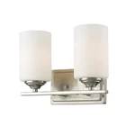 Z-lite Bordeaux Vanity Light, Brushed Nickel, Matte Opal 435-2V-BN. Fixed Price $79.99.