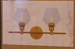 Elegant Lighting LD2312BR Gene Wide Bathroom Vanity Clear - Brass. Fixed Price $49.95.