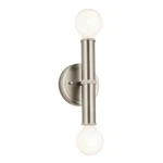 Torche 2 Light Wall SCONCE-9.75 Inches Tall And Wide-brushed Nickel. Fixed Price $149.99.