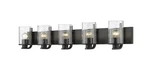 Bellevue ZBF28834 Michell 5 Light 42"W Vanity - Black. Fixed Price $263.50.