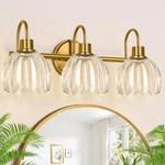 3-LIGHT Bathroom Fixtures, 20" Brushed Gold Vanity Lights For .... Fixed Price $92.75.