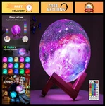 16 Colors 3D Moon Lamp With Remote & Touch Control - Led Galaxy Night Light Gift. Fixed Price $39.99.