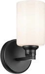 Kichler 55224 Gioe 10" Tall Bathroom Sconce - Black. Fixed Price $79.99.