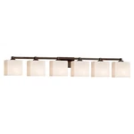 Justice Design Fusion Bath Bar In Dark Bronze FSN-8436-55-OPAL-DBRZ-LED6-4200. Fixed Price $838.00.