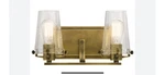Kichler Alton 2-LT Vanity Light Brass 45296NBR. Fixed Price $49.99.