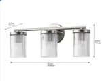 Housemark Luca 3-LIGHT Vanity Brushed Nickel Led Bathroom Sconce New Open. Fixed Price $40.00.