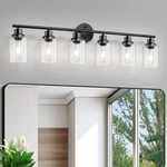 Guliaofo 6-LIGHT E26 Black Bathroom Vanity Lights, Modern Fixt.... Fixed Price $175.60.