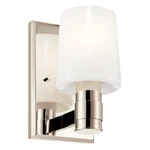Kichler 55174NI 9" Tall Bathroom Sconce - Nickel. Fixed Price $111.99.
