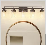 Emliviar 5-LIGHT Rustic Vanity Fixture For Bathroom, 36" Farmhouse.... Fixed Price $90.00.
