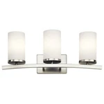 Kichler Crosby 3-LIGHT Contemporary Bathroom Vanity Brushed Nickel. Fixed Price $59.99.