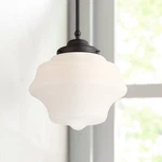 Tyce Black Mini Pendant Light 11" Wide Modern Etched Opal Glass Shade Kitchen. Fixed Price $174.99.