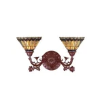 Meyda Lighting 21'W Tiffany Jeweled Peacock Lt Wall Sconce - 31971. Fixed Price $486.00.
