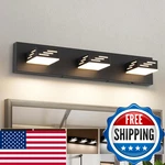 Joosenhouse 3-LIGHT Black Bathroom Vanity 5CCT Dimmable Led Mirror Lightin. Fixed Price $83.85.