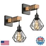 Cafulam Rustic Wall Sconces Fixtures Plug Cord Set Of Two Indoor Vintage. Fixed Price $44.67.
