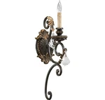 Quorum 5357-1-44 Rio Salado 21" Wall Sconce In Toasted Sienna/mystic Silver. Fixed Price $118.00.