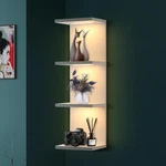 Viwods 4-TIER Wall Shelf Unit Led Lights Floating Lack For Home Decor. Fixed Price $105.58.
