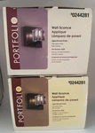 Pair Of Portfolio 5" Wall Sconce W/glass Shade And Hardware New Set 2. Fixed Price $39.99.