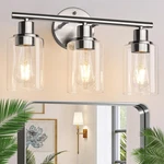 Zarbitta Bathroom Fixtures, Brushed 3-LIGHT, Nickel. Fixed Price $86.99.