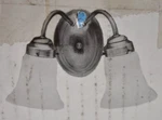 Kichler Brushed Nickel Vanity Light Cased Opal Glass 100W 6122NI. Fixed Price $12.64.