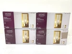 4PK Home Decorators Closmere 1-LIGHT Brushed Gold Wall Sconce Clear Glass New. Fixed Price $79.99.