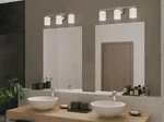 Progress Lighting P215909 Three-light Bath And Vanity Brushed Nickel. Fixed Price $42.00.