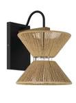 Craftmade 58561 Serena 13" Tall Wall Sconce - Flat Black / Walnut. Fixed Price $99.99.