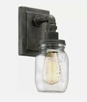 Quoizel Lighting-squire 1 Transitional Small Bath Vanity Rustic. Fixed Price $93.83.