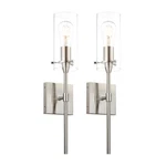 Bathroom Modern Wall Indoor Brushed Nickel Vanity Sconces Set Of 2. Fixed Price $85.99.