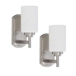Modern Wall Sconces Set Of 2, Bathroom Vanity Lights With White Frosted Glass.. Fixed Price $72.89.