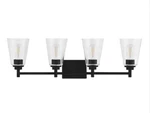 Hampton Bay HB3682-43 Wakefield 31 In. 4-LIGHT Black Bathroom Vanity. Fixed Price $69.99.
