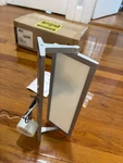 Sonneman Aileron 12" Led Sconce 2700.16 - Bright Satin Aluminum Finish Inbox. Fixed Price $259.00.