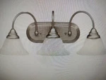 5993NI Kichler Telford 12" 3-LIGHT Steel Brushed Nickel Vanity Swirl Glass. Fixed Price $59.00.