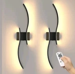 Niorsun 27.6 Inch Battery Operated Wall Sconce Set Of 2, Black Modern Recharg.... Fixed Price $99.50.