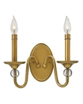 Hinkley Lighting 4952 Double Wall Sconce - Brass. Fixed Price $219.00.