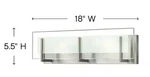 Hinkley Latitude 18" 2-LIGHTS Brushed Nickel Vanity 5652BN Bathoom Sink. Fixed Price $230.00.