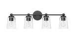 Matte Black Four Light Vanity From The Lauryn Collection. Fixed Price $219.90.
