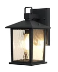 1-PACK Outdoor Porch Light, Matte Black Wall Sconce With Water Ripple.... Fixed Price $59.27.