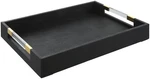 Uttermost 18059 Wessex 19"W Acrylic And Mdf Tray - Aged Gold / Clear Black. Fixed Price $285.60.