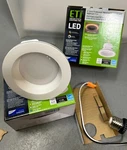 4 In. Adjustable Cct Integrated Led Recessed Light Trim W/ Night 625 Lumen. Fixed Price $24.00.
