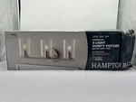 Hampton Bay Champlain 3-LIGHT Vanity Fixture #1006 326 184 (missing Hardware). Fixed Price $37.99.