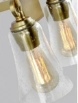 Feiss VS24703BBS Monterro Bathroom Vanity Light Burnished Brass. Fixed Price $135.00.