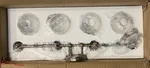 Signature Hardware 482625 Hesby 4-LIGHT Bathroom Vanity Fixture Aged Brass. Fixed Price $250.00.