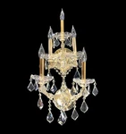 5 Lts Gold Crystal Wall Sconce Luxury Maria Theresa Style Candle Chandelier. Fixed Price $149.50.