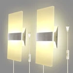 Kicaao Wall Sconces Modern Plug-in Lights 10W 6000K Cool White Warm 2. Fixed Price $56.88.